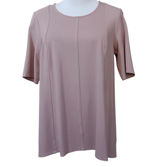 J. JILL Wearever Thick Knit Tunic Top SOFT Small Mauve Flattering Classic Staple - Picture 1 of 8